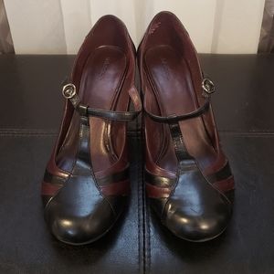 Xhilaration Art Deco T-strap Pumps